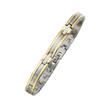 Magnetic Stainless Steel Two-tone Bracelet